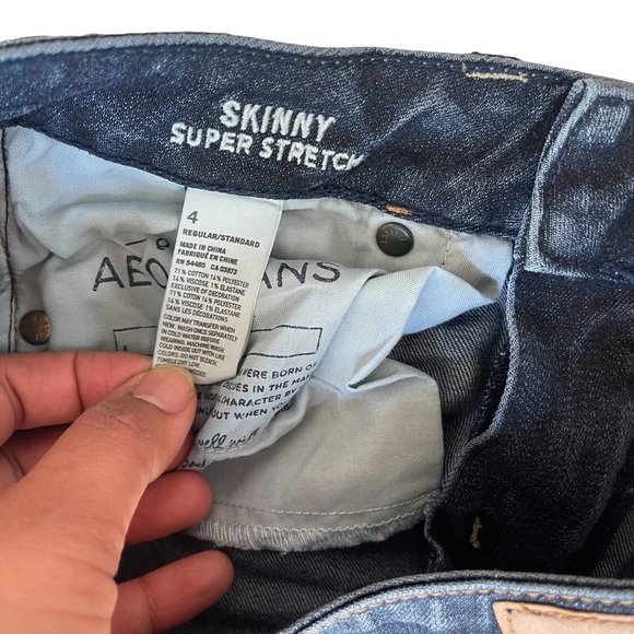 American Eagle Outfitters Skinny Supper Stretch Jeans Size: 4 - Picture 3 of 6